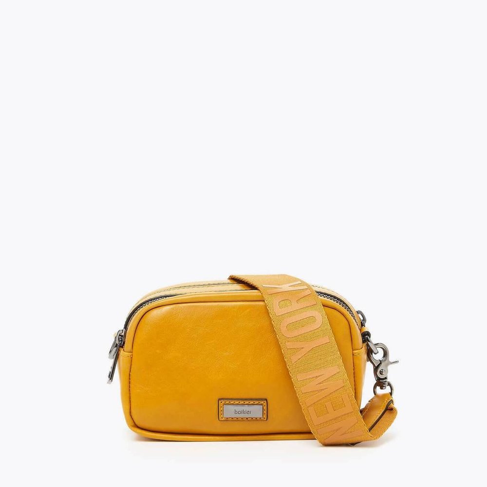 Botkier Bedford Crossbody Leather Purse Yellow-Gold Ret: $198 - Picture 1 of 11